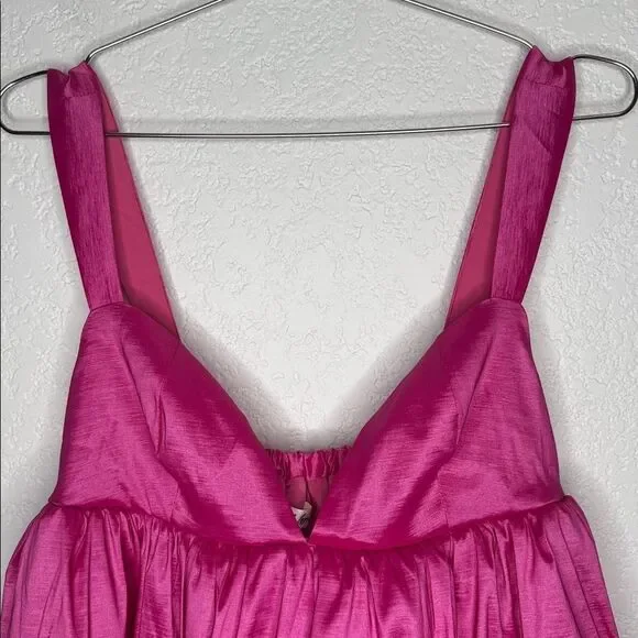 NWT FOR LOVE & LEMONS SELENA MINI DRESS Hot Pink Small - Picture 4 of 12